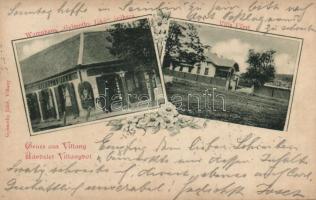 Villány, Gyimóthy Jákó áruháza, Villa Fürst; floral (ragasztónyom / gluemark)