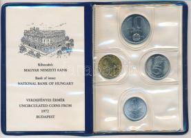 1972. 2f-10Ft 9klf "Magyar Népköztársaság" forgalmi érméi kék műbőrtokban T:1 Adamo FO5.1