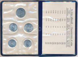 1972. 2f-10Ft 9klf "Magyar Népköztársaság" forgalmi érméi kék műbőrtokban T:1
Adamo FO5.1