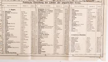 cca 1900 A Magyar Korona országainak általános térképe (General-Karte der Länder der ungarischen Kro...