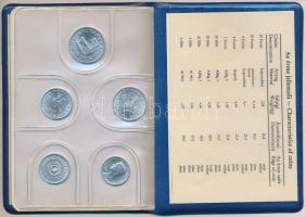 1989. 2f-20Ft 9klf "Magyar Népköztársaság" forgalmi érméi sötétkék műbőrtokban T:1
Adamo F...