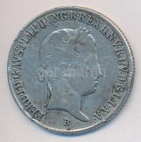 1844B 20Kr Ag "V. Ferdinánd" T:2-/3 Huszár 2081., Unger III.:1419.