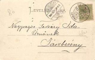 Mezőhegyes, Kozma liget, Központi szálloda; Cservintzky István kiadása, floral