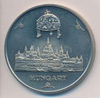 Nagy-Britannia 1989. "Barbican Centre - Magyarok: Britannia üdvözli Magyarországot" fém em...