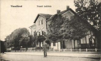 Tiszafüred, Vasútállomás; Goldstein L. kiadása (EB)