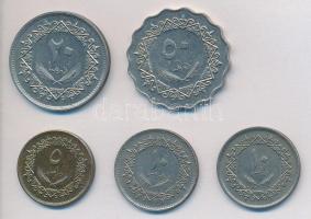 Líbia 1975-1979. 5D-50D (5xklf) T:2 Lybia 1975-1979. 5 Dirham - 50 Dirham (5xdiff) C:XF
