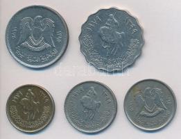 Líbia 1975-1979. 5D-50D (5xklf) T:2
Lybia 1975-1979. 5 Dirham - 50 Dirham (5xdiff) C:XF