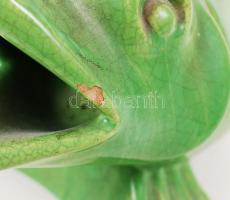 Gorka Géza (1894-1971): Halas dísztál. Repesztett mázzal, jelzett (Nógrádverőce), apró lepattanásokk...