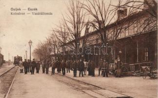 Eszék, Osijek; vasútállomás, Kolodvor / railway station (Rb)