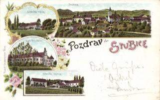 1899 Stubica, Grad Oroslavje, Stubicke Toplice, litho