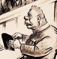 Ék Sándor, Alex Keil(1902-1975): Achtung. Plakát terv. Vegyes technika, papír, jelzett, paszpartuban...