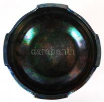 Zsolnay szecessziós lábas kínálótál, eozin mázas, jelzett (rajzolt), formaszám:8851, hibátlan, m:20 ...