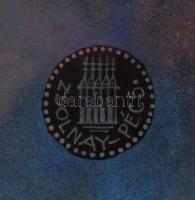 Zsolnay szecessziós lábas kínálótál, eozin mázas, jelzett (rajzolt), formaszám:8851, hibátlan, m:20 ...