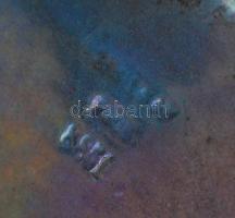 Zsolnay szecessziós lábas kínálótál, eozin mázas, jelzett (rajzolt), formaszám:8851, hibátlan, m:20 ...