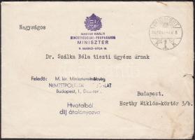 1942 Bp., Antal István (1896-1975)nemzetvédelmi propagandaminiszter saját kezű aláírása a kinevezése...