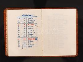 1931 Tárcanaptár bőrkötésben, aranyozott lapszélekkel