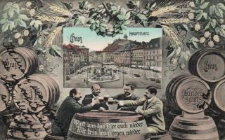 Graz, Hauptplatz / main square, floral (EK)