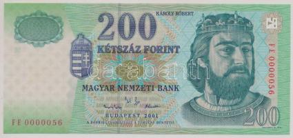 2001. 200Ft "FE 0000056" T:I