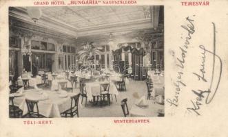Temesvár, Hungária Nagyszálloda, Télikert / Hungária grand hotel, winter garden (EK)