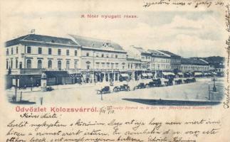 Kolozsvár, Főtér, Kónya Sándor üzlete / Main square, shops