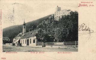 Weikersdorf bei Baden, Helenenstrasse, Kirche, Restauration, Ruine Rauhenstein