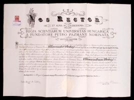 1933 Jogi diploma 70x50 cm