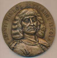 DN "Zrínyi Miklós Általános Iskola" Br emlékplakett (102mm) T:2