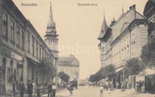 Szabadka, Kossuth utca, Kramer Antal kereskedése / street with shop