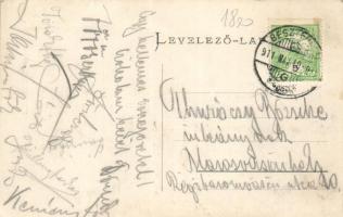 Beszterce, Magyar Király szálloda, étterem és kávéház / Hotel, restaurant and cafe, Art Nouveau