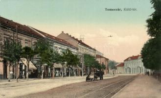 Temesvár, Küttl tér, Uhrmann Henrik kiadása / square