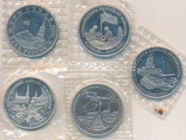 Oroszország 1994-1995. 3R (5xklf) T:PP bontatlan csomagolásban Russia 1994-1995. 3 Roubles (5xdiff C:PP