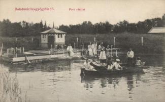 Balatonlelle-gyógyfürdő part, csónakázók