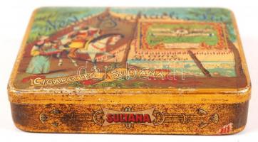 "Sultana" fém cigarettás dobozka, 9x7 cm