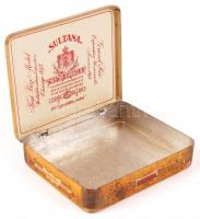 "Sultana" fém cigarettás dobozka, 9x7 cm