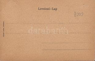 Versec, 1848-as honvéd emlékszobor; Kehrer Lajos kiadása / military monument, coat of arms litho