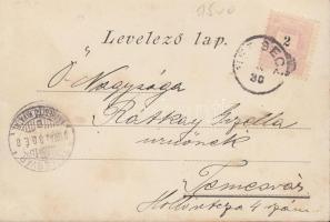 1898 Versec, polgári lövölde, víztorony, hegyi kápolna / shooting hall, chapel, water tower, litho (...