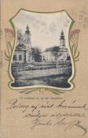 Újverbász, Evangélikus és református templom; Seidl Nándor kiadása / churches, Art Nouveau litho (EK)