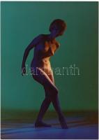 1968 Németh József (1911-2006): Zöld akt; Jelzetlen, 18x24 cm