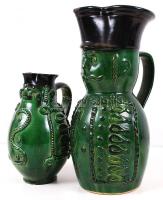 Miksa kerámia tétel, apró lepattanásokkal, jelzés nélkül, összesen: 4 db