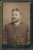 1888 Bp., Fényképes igazoló jegy (Legitimationskarte) a Magyar Királyi Államvasutak hivatalnoka rész...