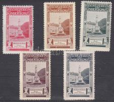 5 db Reichsverein für Kinderschutz (Bozen-Walter Denkmal) feliratú levélzáró