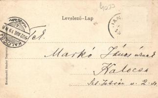 Herkulesfürdő, Herkules tér / square, litho (Rb)