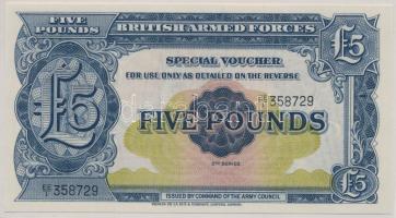 Nagy-Britannia/katonai kiadások 1958. 5Ł T:I Great-Britain/British Armed Forces 1958. 5 Pound C:Unc