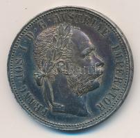 Ausztria 1884. 1Fl Ag "Ferenc József" T:1- apró ph. Austria 1884. 1 Florin Ag "Franz Joseph" C:AU tiny edge error