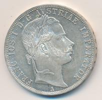 Ausztria 1860A 1Fl Ag "Ferenc József" T:1- Austria 1860A 1 Florin Ag "Franz Joseph" C:AU