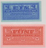 Német 3.Birodalom/Deutsche Wehrmacht (Német Véderő) 1942. 1RPf kék + 5RPf T:I German Third Reich/Deutsche Wehrmacht 1942. 1 Reichspfennig blue + 5 Reichspfennig C:UNC