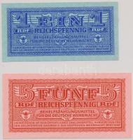 Német 3.Birodalom/Deutsche Wehrmacht (Német Véderő) 1942. 1RPf kék + 5RPf T:I German Third Reich/Deutsche Wehrmacht 1942. 1 Reichspfennig blue + 5 Reichspfennig C:UNC