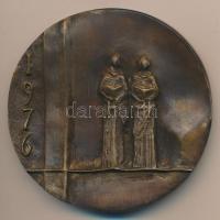 Janzer Frigyes (1939-): "Tétény promontor művészeti napok" Br plakett (850mm) dísztokban T...