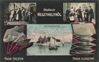 Keszthely 'Mikor érkeztem, mikor elutaztam' humor; Gál testvérek kiadása