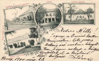 Abony Vendéglő az abonyi tanyához, casino, csendőrlaktanya, Abonyi Lajos háza, floral; Vörös László kiadása